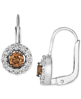 Le Vian Chocolate Diamonds (3/8 ct. t.w.) & Nude Diamond (3/8 ct. t.w.) Round Drop Earrings in 14k Vanilla Gold