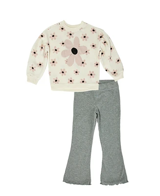 Derek Heart Little Girls Top & Flare Pants Set