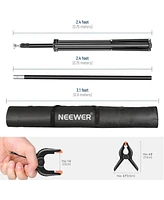 Neewer Photo Studio Backdrop Support System, 10ft/3m Wide 6.6ft/2m High Adjustable Background Stand with 4 Crossbars, 6 Backdrop Clamps, 2 Sandbags, a