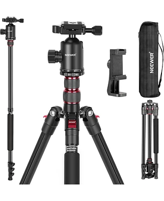 Neewer 77 inch Camera Tripod Monopod for Dslr, Phone with 360° Panoramic Ball Head, 2 Axis Center Column, Arca Type Qr Plate, Compact Aluminum Li