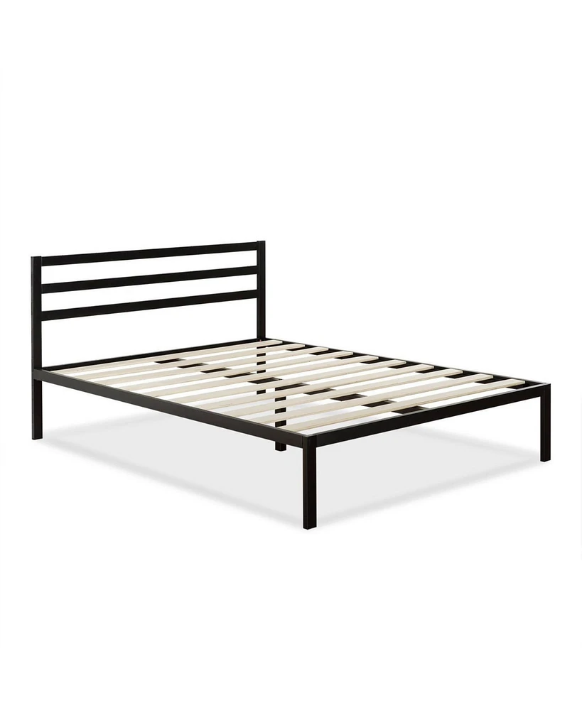 Slickblue Platform Bed Frame with Headboard and Wood Slats for Supportive and Stylish Sleep Setup