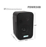 Pyle 3.5" Indoor/Outdoor Waterproof Wall-Mount Speakers - 300W Max Power, Bass Reflex Vent, Heavy Duty Construction