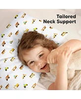 Jumbo Toddler Pillow with Pillowcase, 14X20 Soft Organic Pillows for Sleeping, Kids Travel