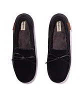 Dearfoams Men's Pierce Microsuede Moccasin House Shoe Slipper