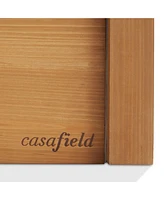 Casafield Outdoor Raised Garden Bed - Wooden Planter Box for Vegetables, Grass, Lawn, and Yard - 96 x 28 x 10, Natural