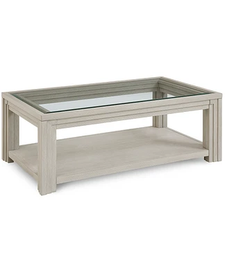 Cascade 54" Glass Rectangle Cocktail Table