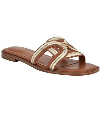 Tommy Hilfiger Women's Tressi Slip On Flat Slide Sandals