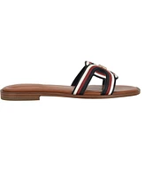 Tommy Hilfiger Women's Tressi Logo Flat Slide Sandals