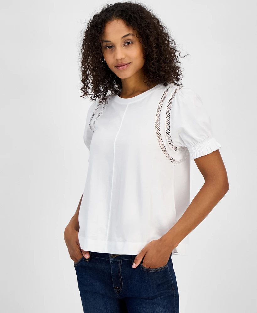 Tommy Hilfiger Women's Lace-Detail T-Shirt