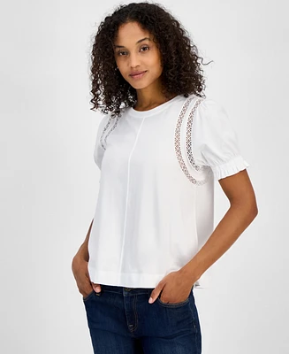 Tommy Hilfiger Women's Lace-Detail T-Shirt