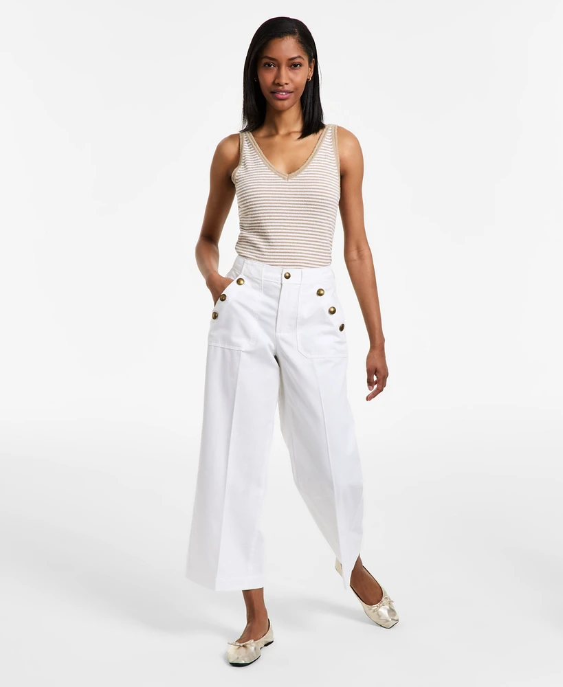 Nautica Jeans Women's Cotton Wide-Leg Sailor