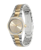 Olivia Burton Women's Two-Tone Stainless Steel Bracelet Watch, 28mm Gift Set