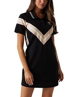 Guess Women's Suzanne Chevron-Striped Polo Dress