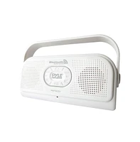 Pyle Surf Sound Bluetooth Waterproof Stereo Speaker with Microphone, Hands-Free Calling, White