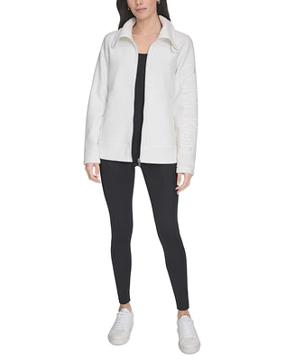 Calvin Klein Women's Active Tech Fleece Mock-Neck Jacket