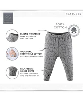 The Peanutshell Baby Boys Pants Set, 5 Pack, Camo & Dino