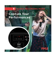 Pyle Compact & Portable Bluetooth Pa Speaker - Karaoke Sound System with Wireless Microphone, MP3/Usb/Sd & Rechargeable Battery