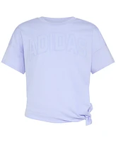 adidas Big Girls Short-Sleeve Tie-Front Cotton T-Shirt