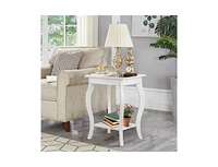 Slickblue Stylish Nightstand End Table Wood Finish - Set of 2