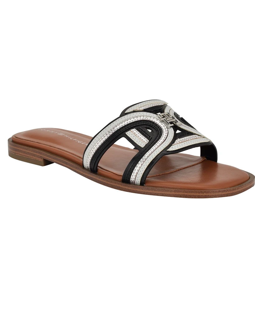 Tommy Hilfiger Women's Tressi Slip On Flat Slide Sandals