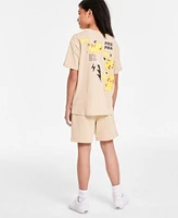 Pokemon Little Big Boys Pika Pika Graphic T Shirt Pikachu Fleece Shorts