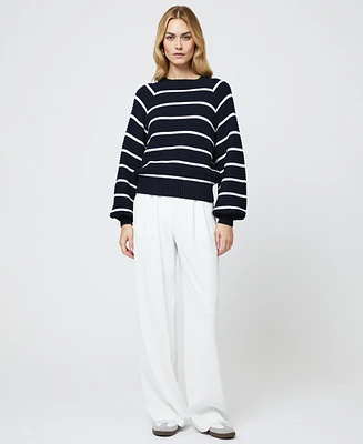 French Connection Women's Lily Mozart Cotton Striped Sweater