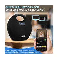 Pyle 5.25” Portable Wireless Bluetooth Streaming Speaker with Waterproof Design, Wireless Microphone, Tws, Usb/MP3 Playback, Rechargeable Batte