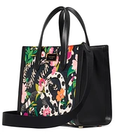 kate spade new york Manhattan Snake Print Embossed Leather Small Tote