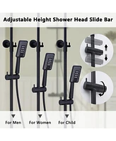 Casainc 2 Functions Thermostatic shower system with 3-Setting Handheld Shower and Rough-in Valve