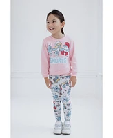 The Smurfs Baby Girls Crossover Fleece Sweatshirt and Pants Outfit Set