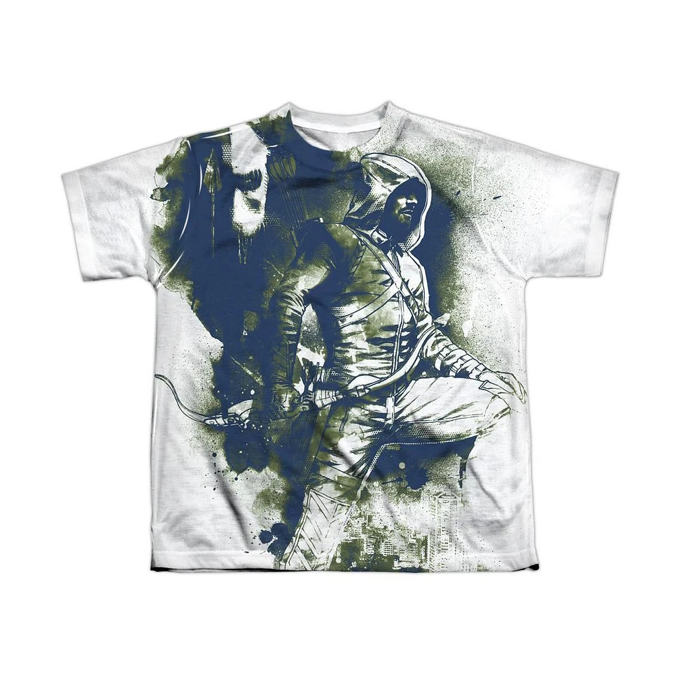 Arrow Boys Spray Paint Short Sleeve Poly Crew Tee / T-Shirt