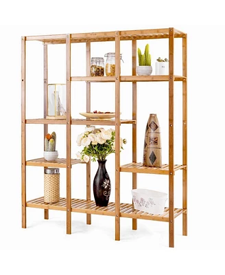 Slickblue Eco-Friendly 4-Shelf Bookcase Storage Rack for Home Organization and Display