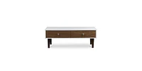 Slickblue Modern Mid-Century Style Wood Coffee Table with 2 Drawers