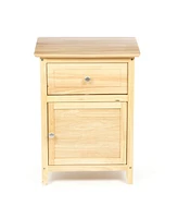 Slickblue 1-Drawer Bedside Table Cabinet Nightstand for Convenient Storage and Organization