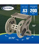 Suncast Handler 200 Foot Resin Wall Mounted Outdoor Garden Hose Reel