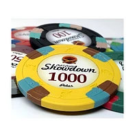 Slickblue Clay Composite Poker Chips Set (25-Pack) - Showdown Design, $1000 Value