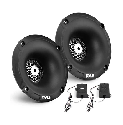 Pyle Marine Tweeter Speaker System - One Pair 1" Pei Dome Tweeter with Horn Diffuser, 120 Watts, 4 Ohm Impedance