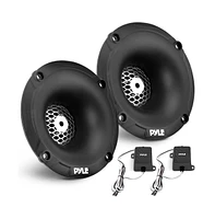 Pyle Marine Tweeter Speaker System - One Pair 1" Pei Dome Tweeter with Horn Diffuser, 120 Watts, 4 Ohm Impedance