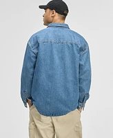 Mode of One Men's Terrace Relaxed-Fit Denim Shirt, Exclusively at Macy's