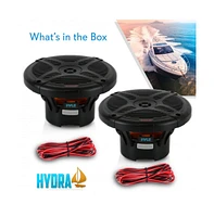 Pyle 6.5" Waterproof Rated Marine Speakers with Wireless Rf Streaming Support (Supplemental Speakers for Model: 'PLMRF65MB')