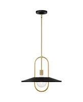 Possini Euro Design Bailey 19" Modern Pendant Ceiling Light Fixture Dining Room Over Table Kitchen Island Foyer Hanging Round Led Medium Black and Sof