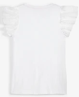 Epic Threads Kid Girl Eyelet-Flutter-Sleeve Top, Exclusively at Macy's