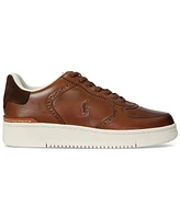 Polo Ralph Lauren Men's Masters Court Burnished Leather Sneaker