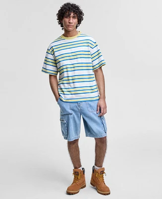 Mode of One Men's Relaxed-Fit Stripe T-Shirt, Exclusively at Macy's