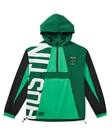 Live Breathe Futbol Men's and Women's Green Austin Fc Tekker Half-Zip Anorak Jacket