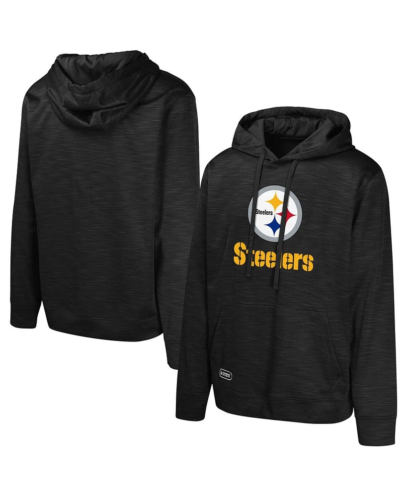 Outerstuff Men's Black Pittsburgh Steelers Streak Fleece Pullover Hoodie