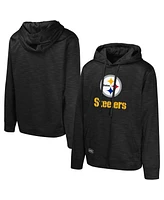 Outerstuff Men's Black Pittsburgh Steelers Streak Fleece Pullover Hoodie