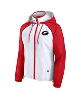 Fanatics Women's White Georgia Bulldogs Full-Zip Anorak Hoodie Jacket