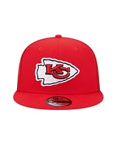 New Era Men's Red Kansas City Chiefs Main Trucker 9FIFTY Snapback Hat