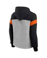 Fanatics Women's Heather Gray/Black Cincinnati Bengals Bold Play Call Pullover Hoodie